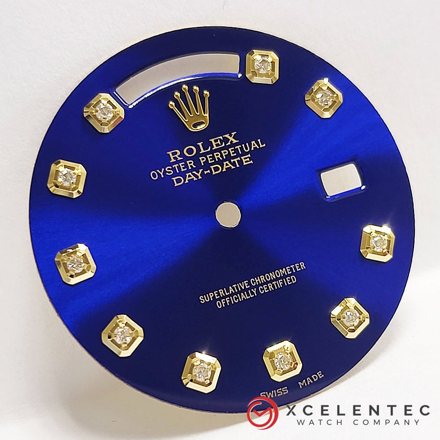 Rolex Day-Date 36 President Sunburst Blue Diamond Dial | XCELENTEC